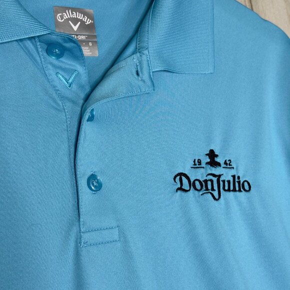 Callaway Don Julio Blue Embroidered Short Sleeve Opti-Dri Stretch Golf Polo Sz L - Picture 9 of 11